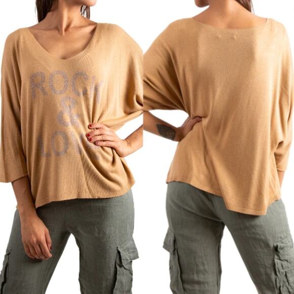 GIGI MODA ROCK & LOVE 3/4 Sleeve size One Size Made in Italy - ONE SIZE - Picture 5 of 11